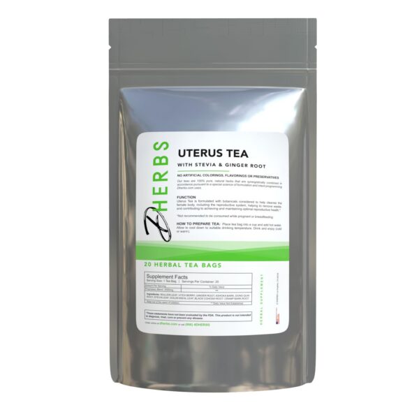 Té herbal Dherbs para útero 20 bolsas salud femenina