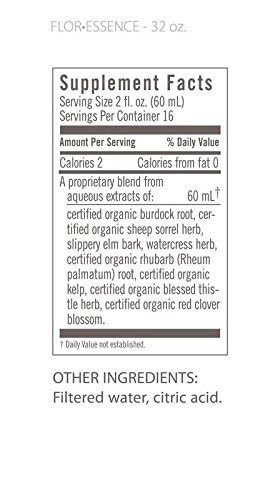 Té herbal limpieza corporal Flor Essence 32oz