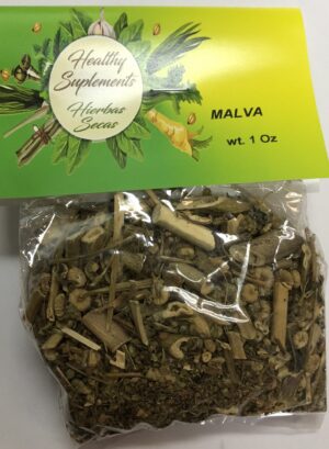 Té de hierba malva 1 oz Healthy Supplements caja frontal