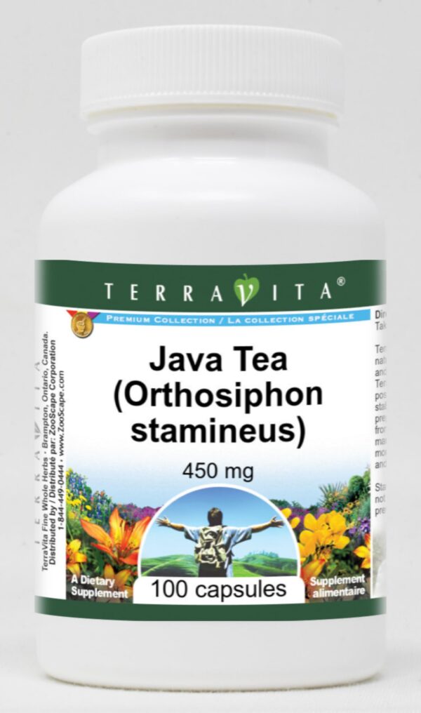 Té Java Orthosiphon stamineus 450 mg frasco TerraVita