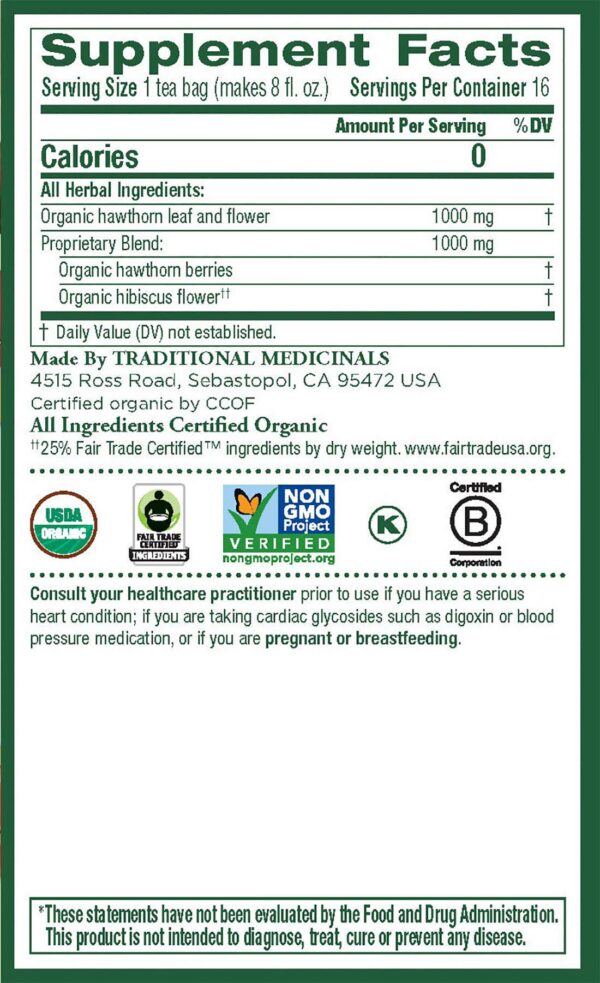 Té medicinal Tradicional Medicinals con espino contenido