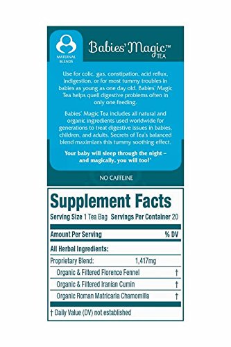 Paquete té cólicos bebé orgánico Secrets of Tea Baby 20 unidades