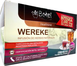 Té premium Wereke raíz 24 bolsas Betel Natural