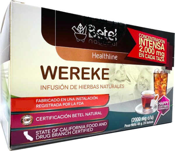 Té premium Wereke raíz 24 bolsas Betel Natural