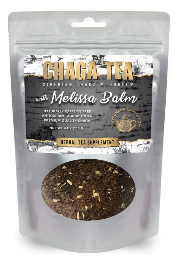 Version 1.0.0 Té suelto de champiñón Chaga Siberiano con bálsamo de melisa
