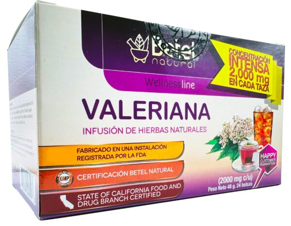 Té de valeriana Betel Natural 24 bolsitas para relajación
