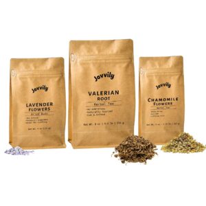 Té de valeriana, lavanda y manzanilla.