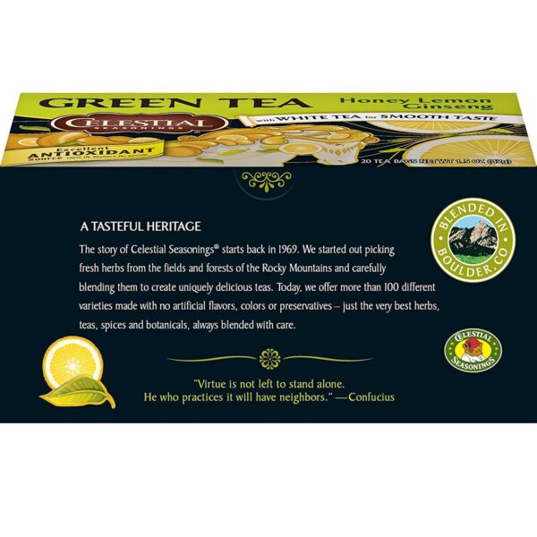Té verde premium Celestial Seasonings con ginseng y miel