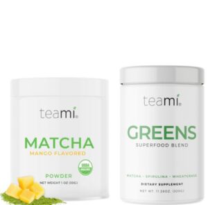 Paquete Teami Greens Powder y Té Matcha para salud