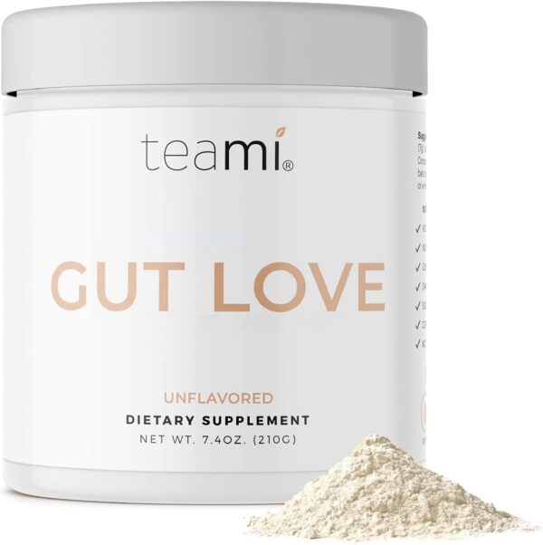 Teami Gut Love probiótico prebiótico polvo sin sabor frasco