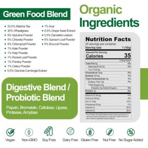 Bote de Teami Super Greens con 16 ingredientes superalimentos