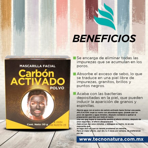Cuidado facial mascarilla carbón activado TECNONATURA
