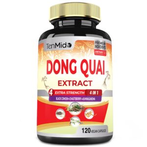 Version 1.0.0 Botella Tenmido Dong Quai 120 cápsulas veganas suplemento herbal
