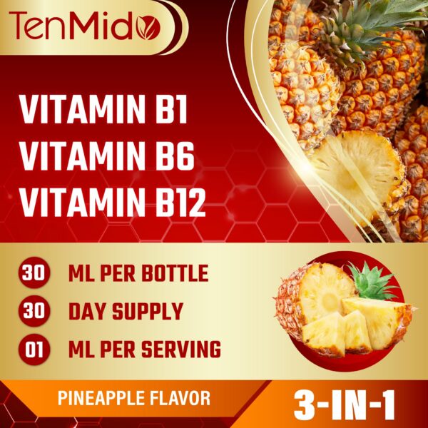 Etiqueta de Tenmido Vitamina B 3-en-1