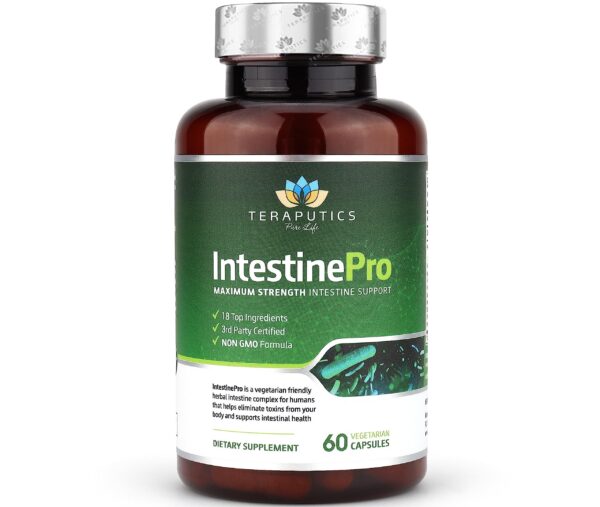 Teraputics IntestinePro suplemento para intestinos envase frontal