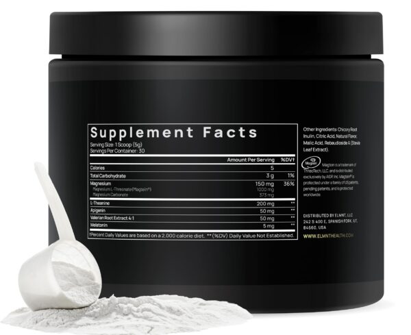 Frasco de Magtein con instrucciones de uso