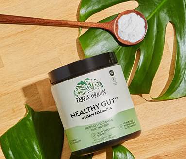 Back label Terra Origin Vegan Formula