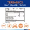 Etiqueta Terranics polvos de colágeno multi