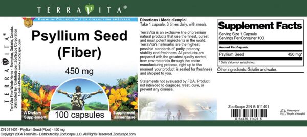 Version 1.0.0 TerraVita cápsulas psyllium fibra para salud intestinal