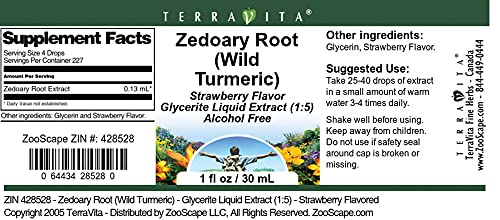 TerraVita extracto raíz zedoaria en formato líquido 1 fl oz