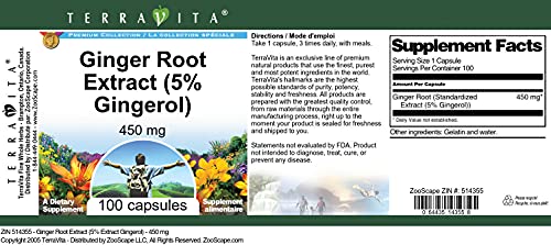 Frasco cerrado TerraVita jengibre 100 cápsulas