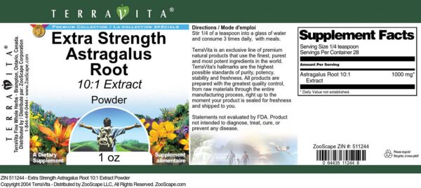 Terravita paquete triple extracto de raíz astrágalo fuerte