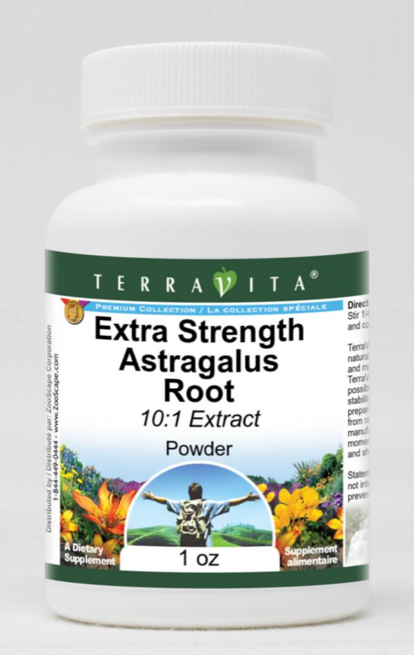 Terravita polvo extracto fuerte astrágalo 10:1 paquete tres