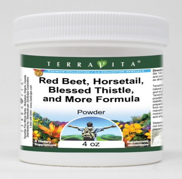 TerraVita polvo fórmula natural remolacha roja cola caballo