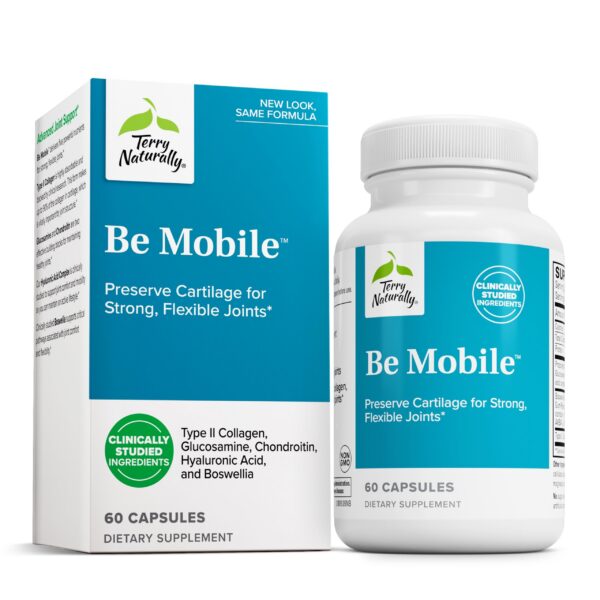 Frasco Be Mobile con cápsulas de colágeno tipo II