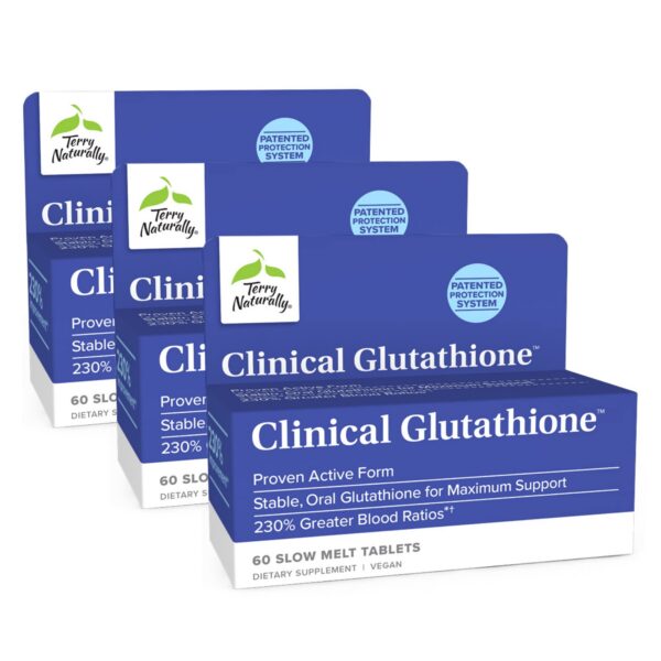 Terry Naturally Clinical Glutathione paquete de 3 tabletas lentas