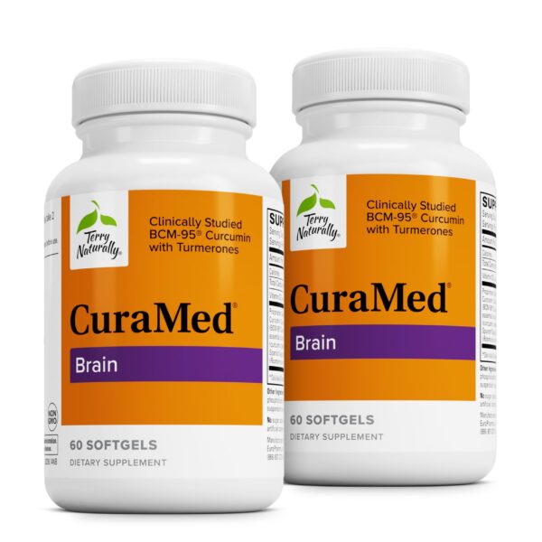 Version 1.0.0 Terry Naturally CuraMed Brain suplemento curcumina 60 cápsulas blandas