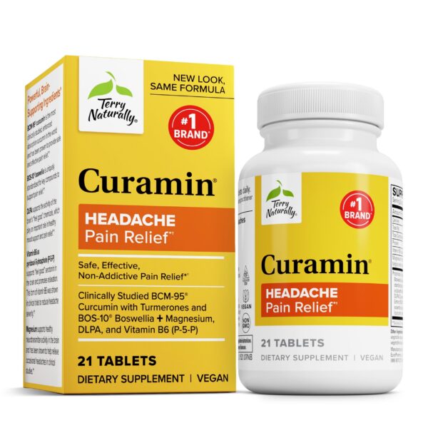 Terry Naturally Curamin dolor de cabeza suplemento 21 tabletas