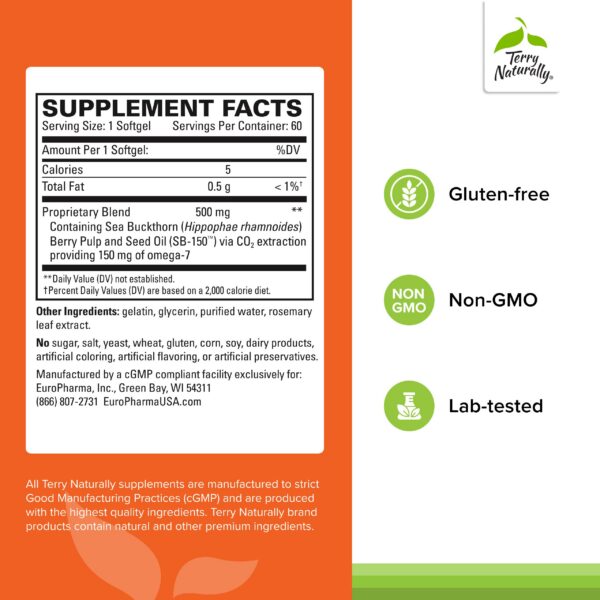 Version 1.0.0 Etiqueta de Omega-7 Terry Naturally