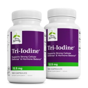 Tri-Iodine frasco y etiqueta