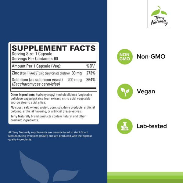 Version 1.0.0 Etiqueta de producto Terry Naturally Zinc Plus Selenium