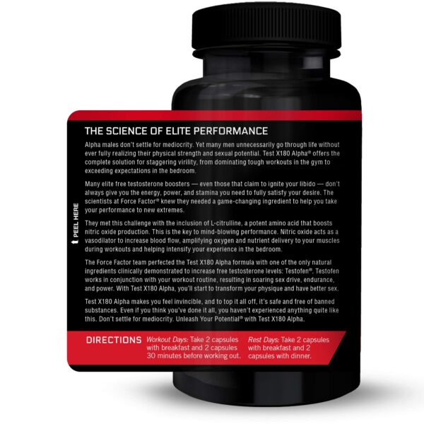 Frasco de 60 cápsulas Test X180 Alpha