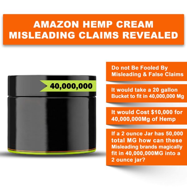 Textura no grasa de la crema de cáñamo