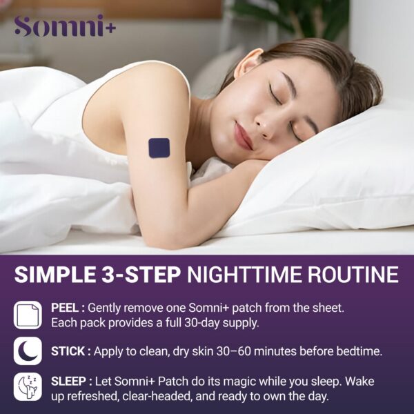 Textura y diseño del parche Somni+ para liberación gradual nocturna