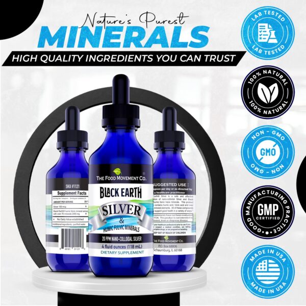 Etiqueta de Black Earth Silver 20ppm