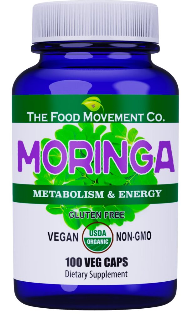 Version 1.0.0 The Food Movement CO Moringa cápsulas orgánicas superalimento 100 unidades
