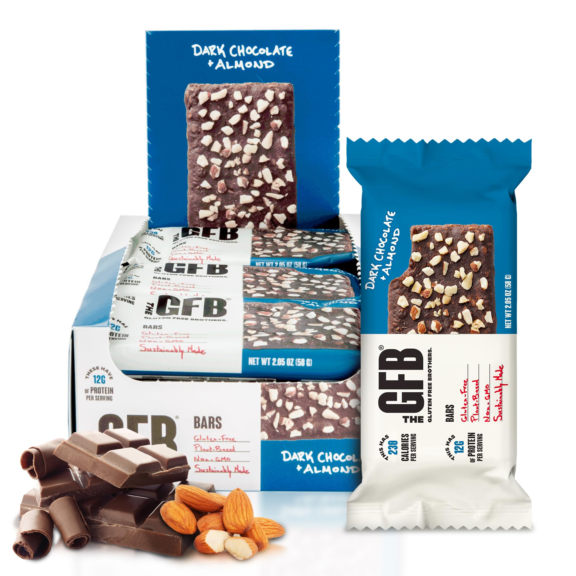 The GFB Dark Chocolate Almond Protein Bars