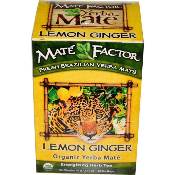 Paquete doble THE MATE FACTOR sabor limón y jengibre 20 unidades