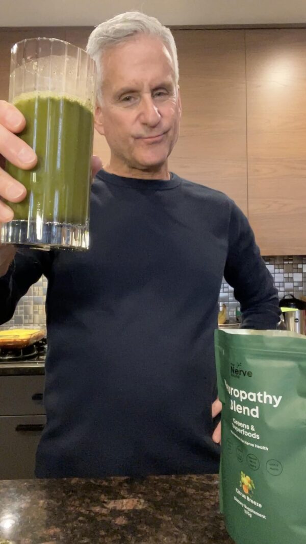 The Nerve Brand greens powder packaging