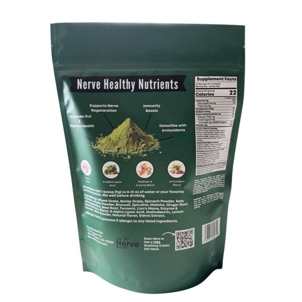 Presentación de 9.5 onzas de polvo verde