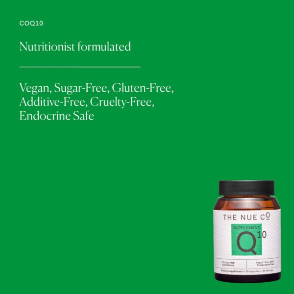 Interior de cápsulas COQ10 The Nue Co