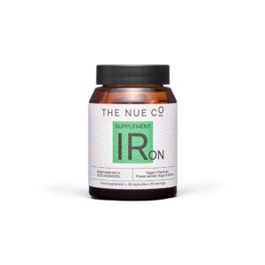 Frente del frasco The Nue Co Iron Supplement
