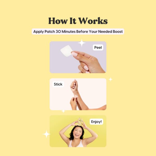 Parche colocado en la piel de prueba