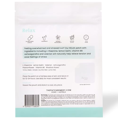 Version 1.0.0 The Patch Remedy parches adhesivos para alivio del estrés