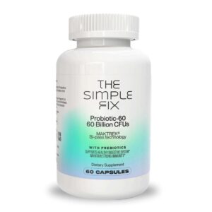 Frasco de The Simple Fix con probiótico 60 mil millones CFU