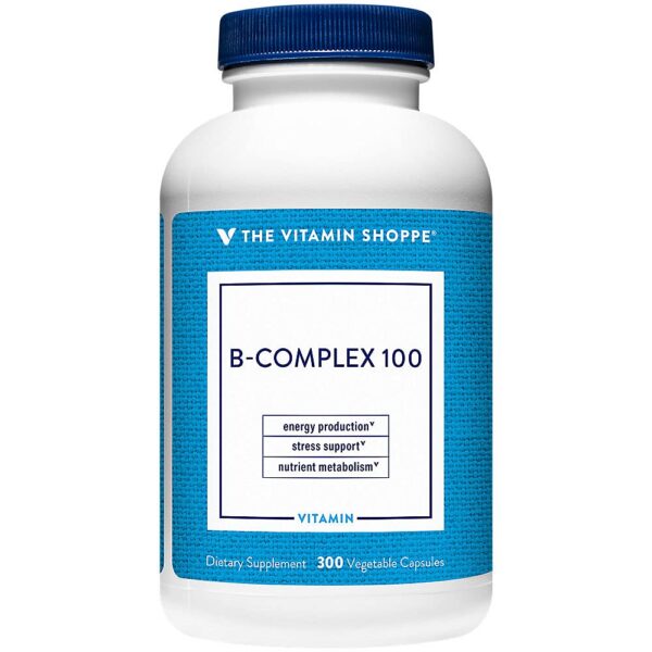 The Vitamin Shoppe B-Complex 100 empaque frontal 300 cápsulas vegetarianas